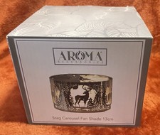 Aroma Silver Stag Rotating Candle Shade - New In Box