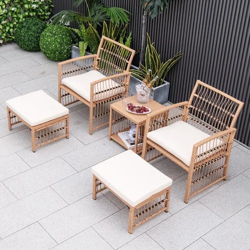 Rattan piece patio chat set - chat,