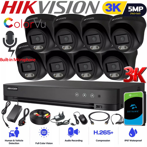 Hikvision 5mp cctv colorvu - 5mp,