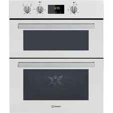 Indesit IDU6340WH Built-Under Double Oven, Fan Assisted Main, & Grill, & Timer