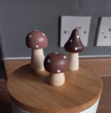Wooden toadstools mushrooms - wooden,