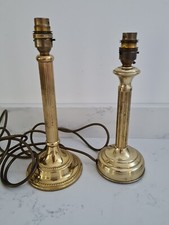 2 X Brass Table Lamps Bedside
