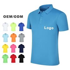 Mens Polo Shirt Short Sleeve Plain Casual Work Wear Uniform Pique Golf Tee Tops