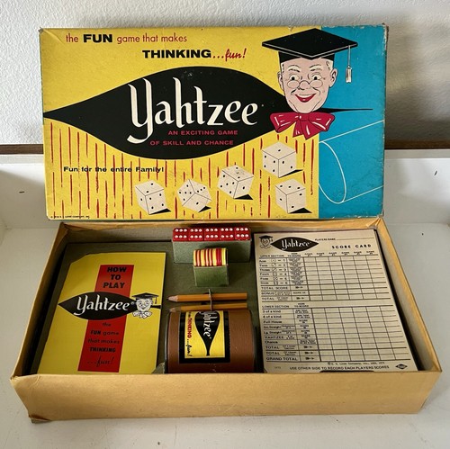 Vintage 1956 yahtzee complete - vintage,