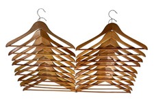 20 Wooden Coat Hangers, some