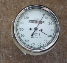 SMITHS REPLICA 120mph WHITE FACE SPEEDO. 85 mm