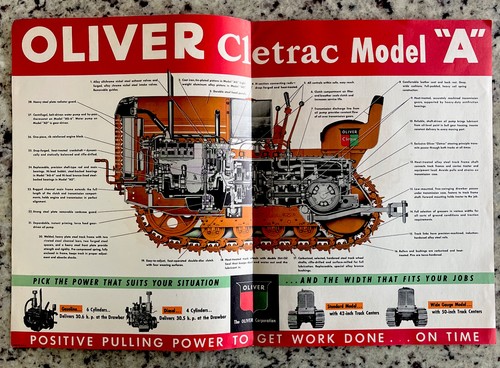 Vintage 1949 oliver tractor - vintage,