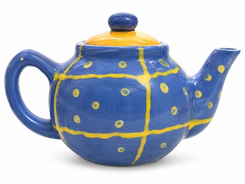 Hand painted ceramic teapot - v2,