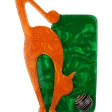 LEA STEIN Brooch Cat With Ball