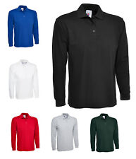 Mens Plain Long Sleeve Polo