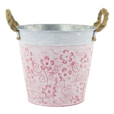 Tin pail plant pot 20cm - pail,