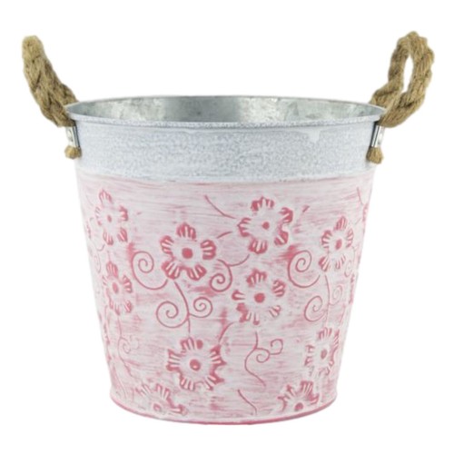 Tin pail plant pot 20cm - pail,