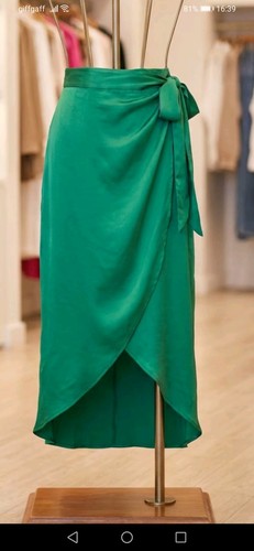 Apricot emerald green satin - apricot,