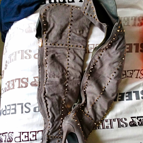 Women grey faux - grey,
