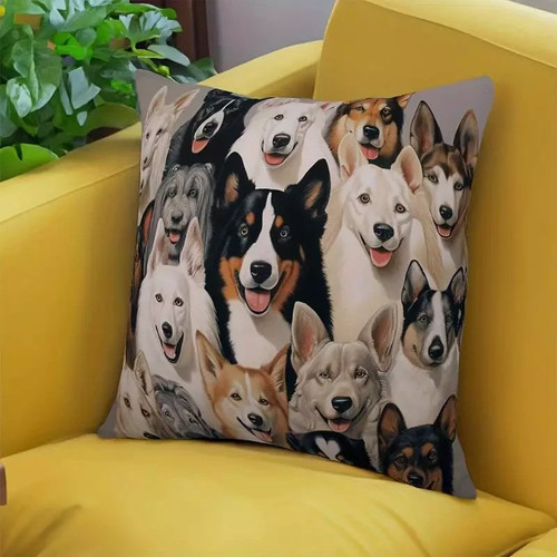 Beautiful dog print - , pillow
