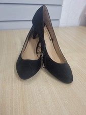 BNWOB matalan Black Suedette Court Shoes Size 7 RRP £12