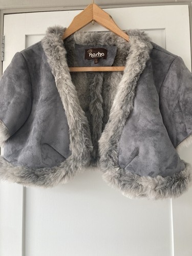 Faux fur shrug kosha size - faux,