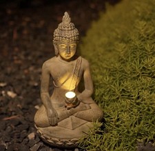 Zen Buddha Solar Garden Light