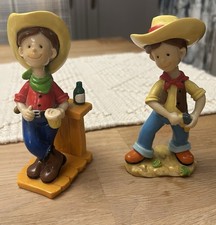 2 Vintage Cowboy Figurines In