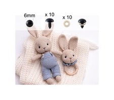 6mm x 5 pairs Sets Backs Round