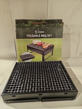 Portable Folding Charcoal BBQ Grill Stainless Steel Tabletop Camping Picnic