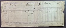 1900 Midland Railway Bingley to Skipton Live Stock Invoice