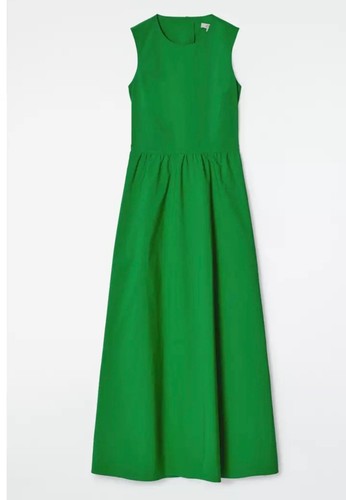 Cos green open back - open-back, maxi