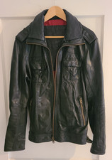 Superdry Men’s Leather Ryan Jacket  - Medium