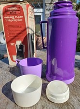 Vintage Retro 1L Purple Thermos Flask Picnic Festival Camping  Boxed Rare!