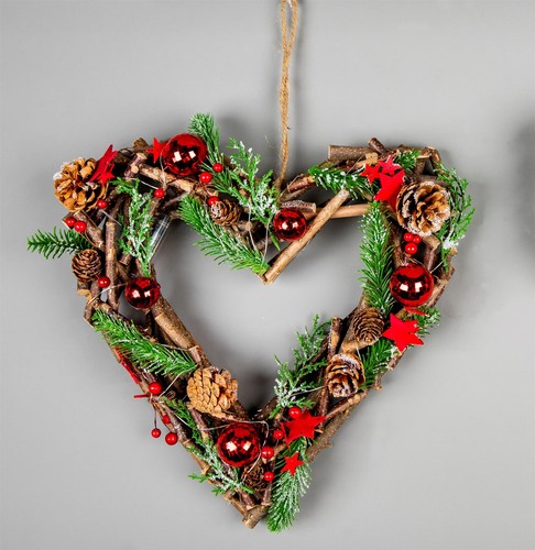35cm christmas wreath heart - 35cm,