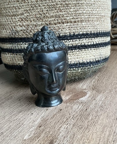 Vintage buddha head sculpture - vintage,