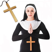 Nun Kit Headdress & Collar Ladies Religious Fancy Dress Costume Halloween Outfit