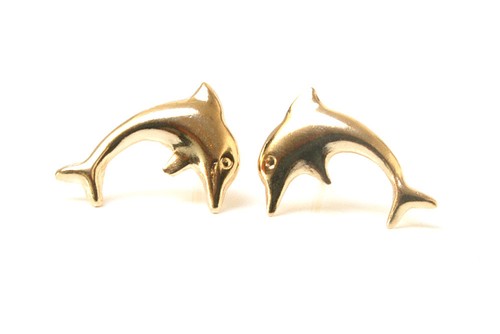 9ct gold dolphin - gold,