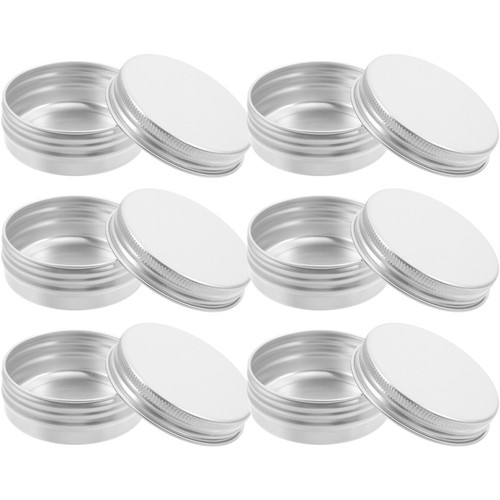6pcs small aluminum - small, tins