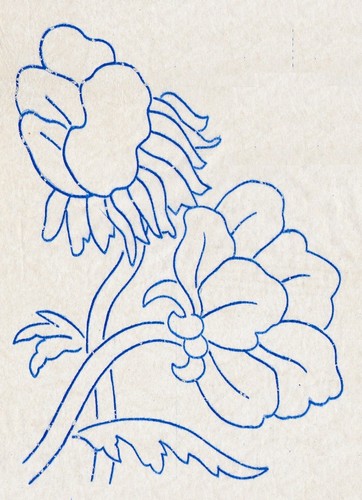 Vintage embroidery transfer - vintage,
