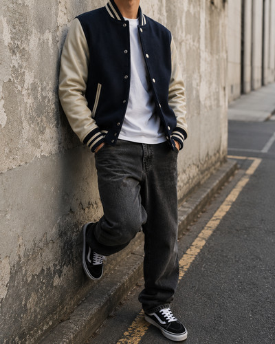 Men navy black leather - navy,