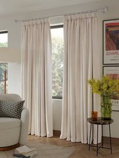 John Lewis Lined Pencil Pleat Curtains W167 x D228cm - Cream [Marks/Dusty] B+