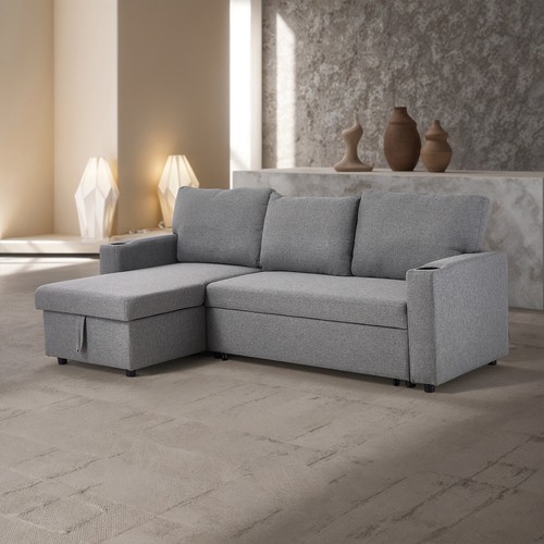 Seater shaped sofa bed - l-shaped,