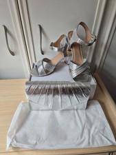 Matching Silver Shoes 8E And