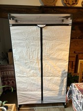 Richmond plastic-cover wardrobe with metal frame