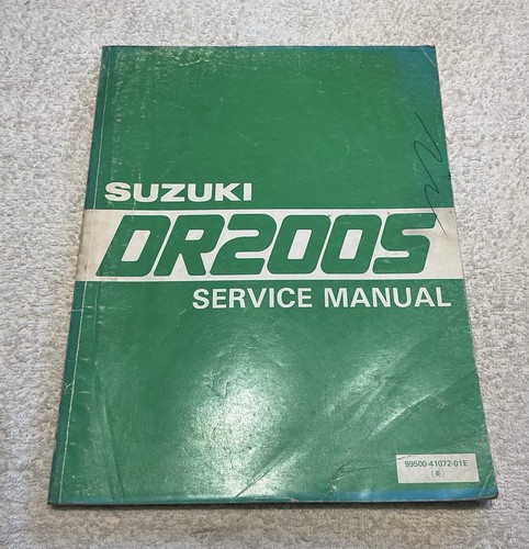 Factory suzuki dr200s workshop - suzuki,