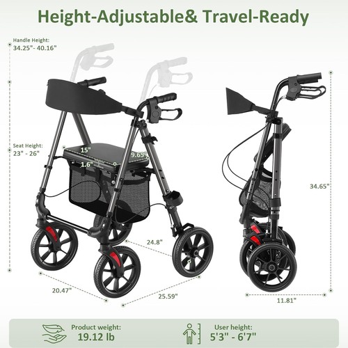 Rollator walkers with - rollator, seat