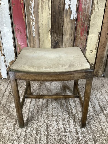 Low oak stool with soft - 17”,