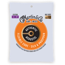 Martin MA130FX 11-47 Silk Flexible Core Acoustic Guitar Strings 1-3 Packs
