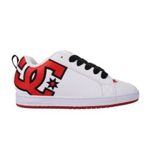 DC SHOES SKATE COURT GRAFFIK WHITE  RED  BLACK 300529 XWRK MENS UK SIZE 7 - 9.5