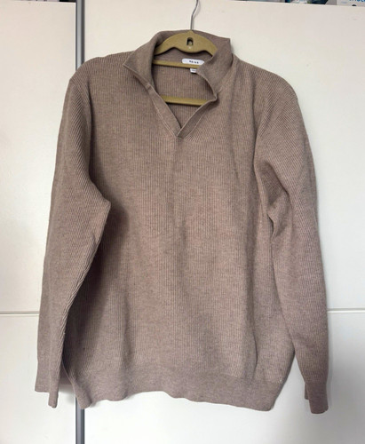 Reiss men beige rib knit - reiss,