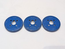 3 X Meccano Wheel Flange Part 137 Blue Stamped MMIE