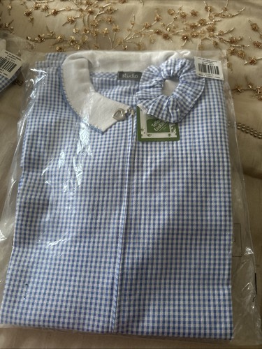 Twin pack blue gingham school - blue,