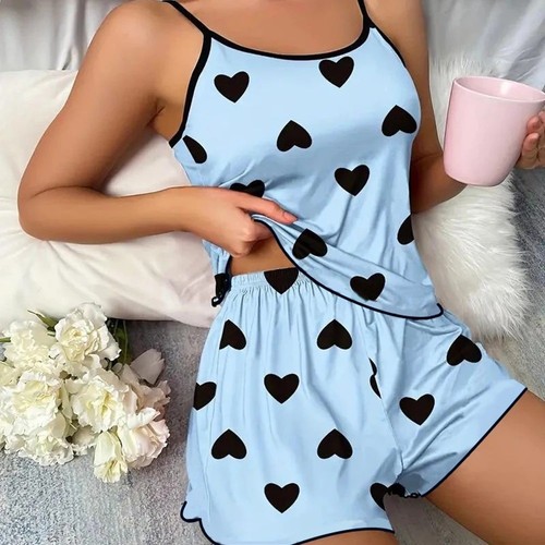 Women pink heart - heart, pyjama