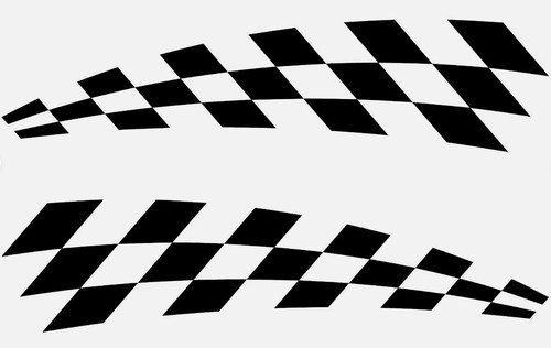 30cm chequered flag vinyl - chequered,